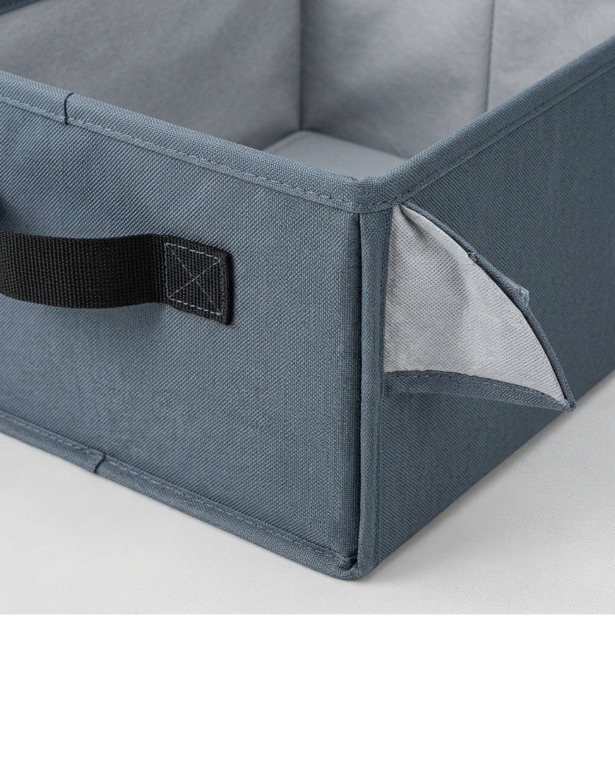 Bnvfk Rectangular Oxford Folding Storage Basket 38 L Slate - Detail view