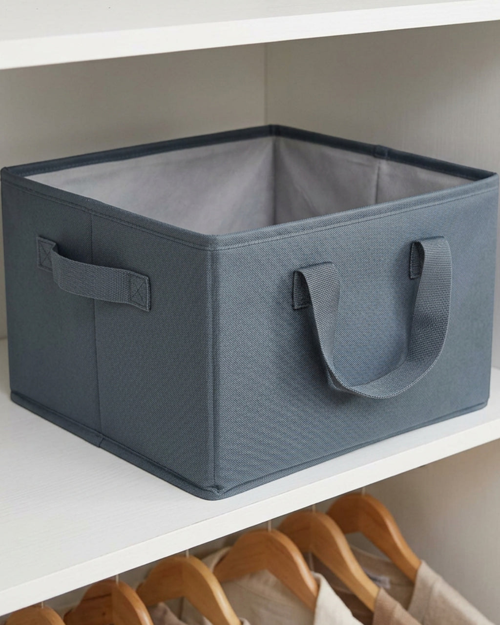 Bnvfk Rectangular Oxford Folding Storage Basket 38 L Slate - Lifestyle view