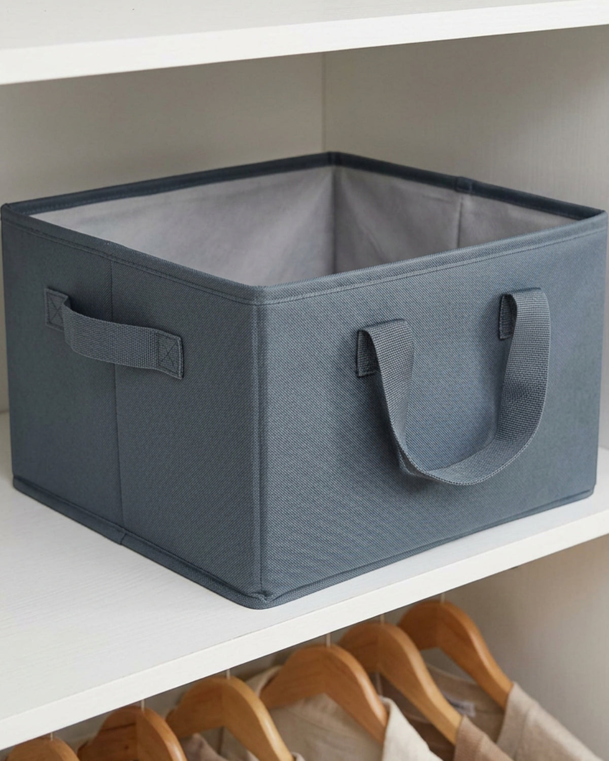Bnvfk Rectangular Oxford Folding Storage Basket 38 L Slate - Lifestyle view